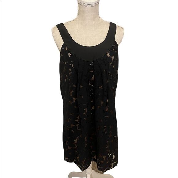 Cynthia Steffe Black Lace Sleeveless Mini Dress - Picture 1 of 7